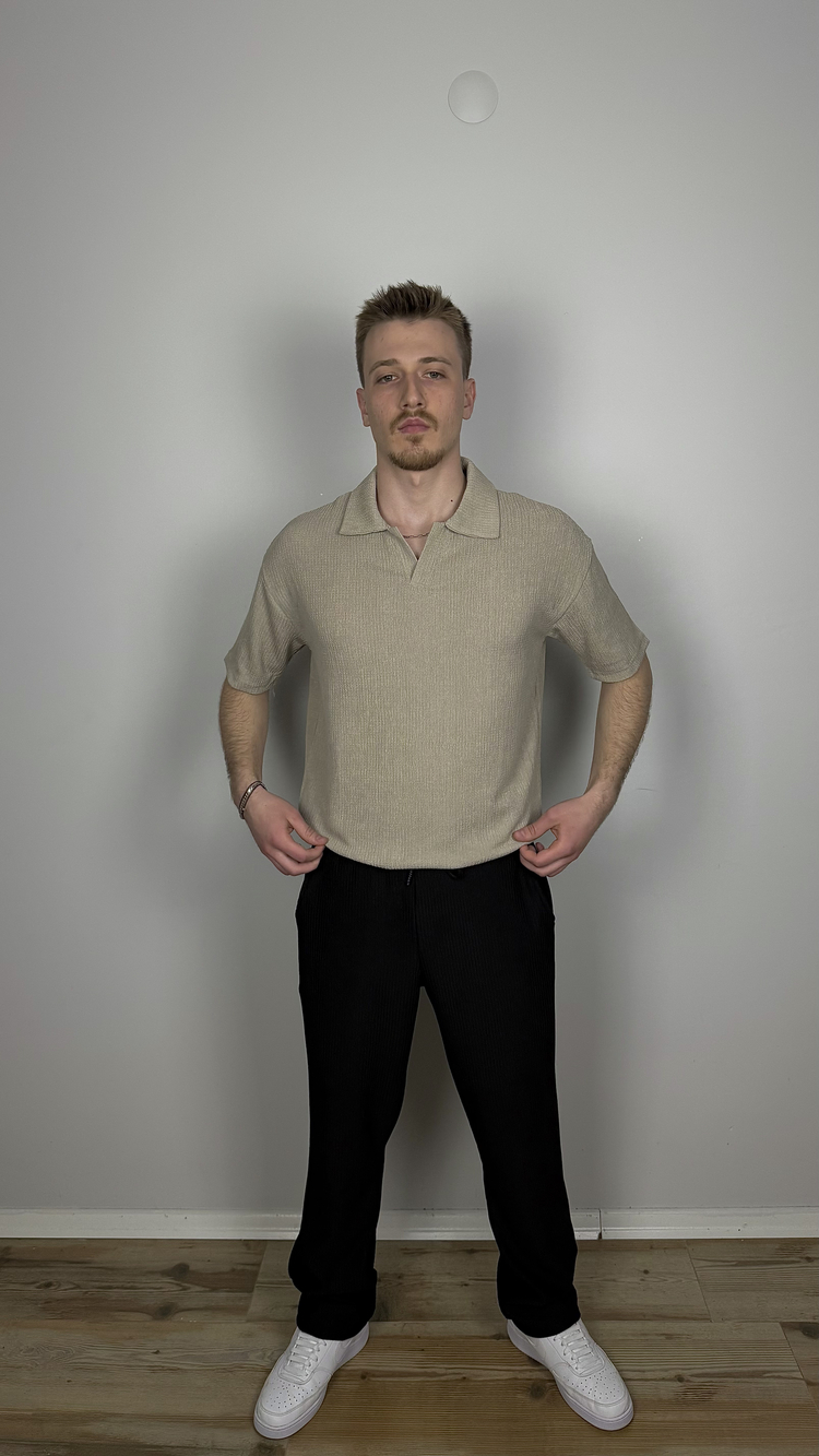 KUM BEJİ POLO YAKA TİŞÖRT